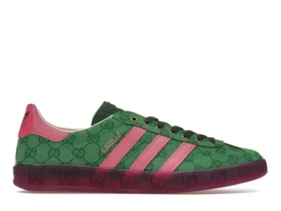 ADIDAS X GUCCI GAZELLE GREEN GG MONOGRAM