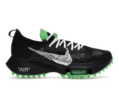 NIKE AIR ZOOM TEMPO NEXT% FLYKNIT OFF-WHITE BLACK SCREAM GREEN