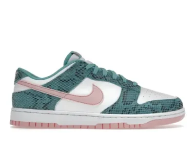 SB DUNK LOW SNAKESKIN WASHED TEAL BLEACHED CORAL