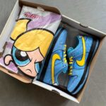 Nike SB Dunk Low The Powerpuff Bubbles. Featuring vibrant blue hues and bold design inspired by Bubbles. Shop now for unique sneaker style!