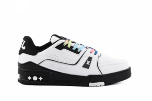 LOUIS VUITTON LV LEATHER TRAINER SNEAKERS 2021 WHITE BLACK