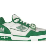 LOUIS VUITTON LV TRAINER GREEN MONOGRAM DENIM