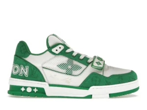 LOUIS VUITTON LV TRAINER GREEN MONOGRAM DENIM