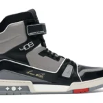 LOUIS VUITTON LV TRAINER SNEAKER BOOT HIGH BLACK GREY