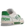 LV TRAINER STRIPE WHITE GREEN 2