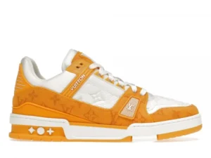 LOUIS VUITTON LV TRAINER YELLOW MONOGRAM DENIM WHITE