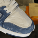LOUIS VUITTON LV TRAINER MONOGRAM DENIM WHITE BLUE