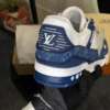 LOUIS VUITTON LV TRAINER MONOGRAM DENIM WHITE BLUE