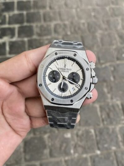 Audemars Piguet Royal Oak Chronograph Watch Silver Dial