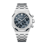 Audemars Piguet Royal Oak Chronograph Rose Gold Watch Blue Dial