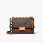 Michael Kors Cede Medium Flap Chain Brown Shoulder Bag