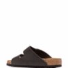 BIRKENSTOCK ARIZONA DARK BROWN LEATHER SANDALS