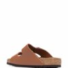 BIRKENSTOCK ARIZONA BROWN LEATHER SANDALS