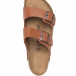 BIRKENSTOCK ARIZONA BROWN LEATHER SANDALS