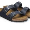 BIRKENSTOCK ARIZONA NAVY BLUE LEATHER SANDALS