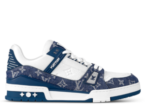 LOUIS VUITTON LV TRAINER MONOGRAM DENIM WHITE BLUE
