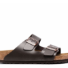 BIRKENSTOCK ARIZONA DARK BROWN LEATHER SANDALS