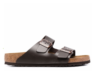 BIRKENSTOCK ARIZONA DARK BROWN LEATHER SANDALS