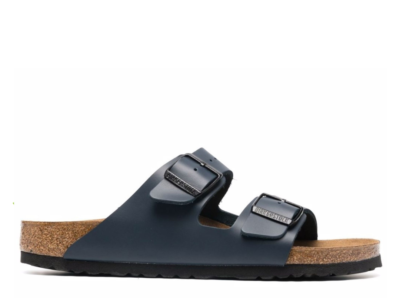 BIRKENSTOCK ARIZONA NAVY BLUE LEATHER SANDALS