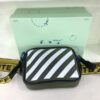 Off White Binder Nylon Small Crossbody With OG Box & Dust Bag & 07 Army Green Yellow