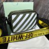 Off White Binder Nylon Small Crossbody With OG Box & Dust Bag & 07 Army Green Yellow