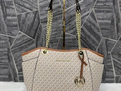 Michael Kors Jet Set Tote Travel Signature With Dust Bag Beige Brown