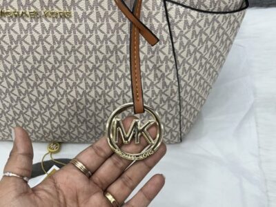 Michael Kors Jet Set Tote Travel Signature With Dust Bag Beige Brown