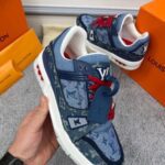 Louiss vuitton Trainer new denim blue red