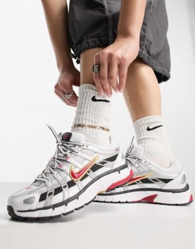 Nike P 6000 Flat Pewter Varsity Red