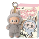 Labubu Doll Pop Mart Sesame Bean Grey