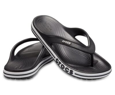 Crocs Bayaband Black/White Flip Flops