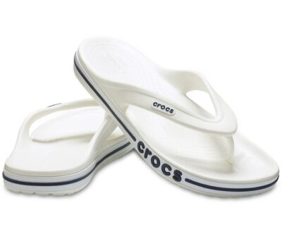 Crocs Bayaband Black/White Flip Flops