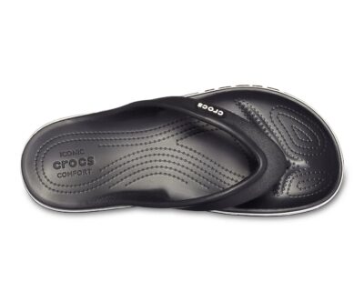 Crocs Bayaband Black/White Flip Flops
