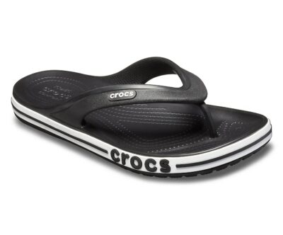 Crocs Bayaband Black/White Flip Flops