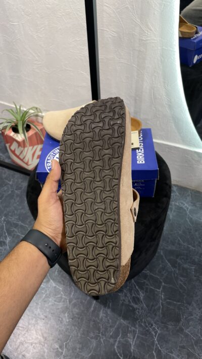Birkenstock Boston taupe Suede Clogs - Image 13