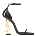 YSL HEELS OPYUM SANDALS BLACK GOLD