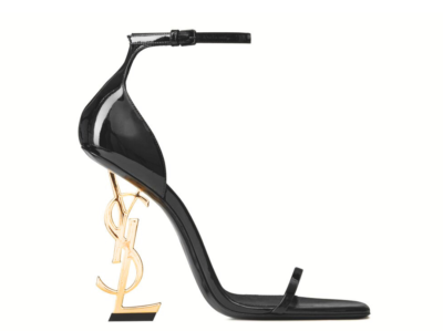 YSL HEELS OPYUM SANDALS BLACK GOLD