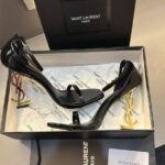 YSL HEELS OPYUM SANDALS BLACK GOLD