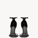YSL HEELS OPYUM SANDALS BLACK GOLD