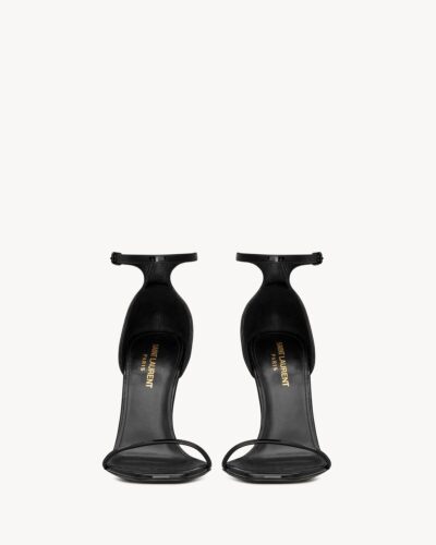 YSL HEELS OPYUM SANDALS BLACK GOLD
