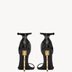 YSL HEELS OPYUM SANDALS BLACK GOLD