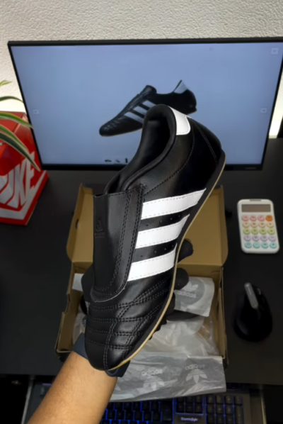 Adidas Taekwondo Slip Ons Black White