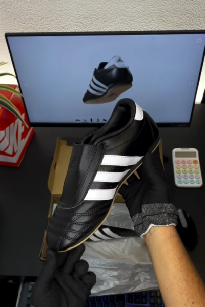 Adidas Taekwondo Slip Ons Black White