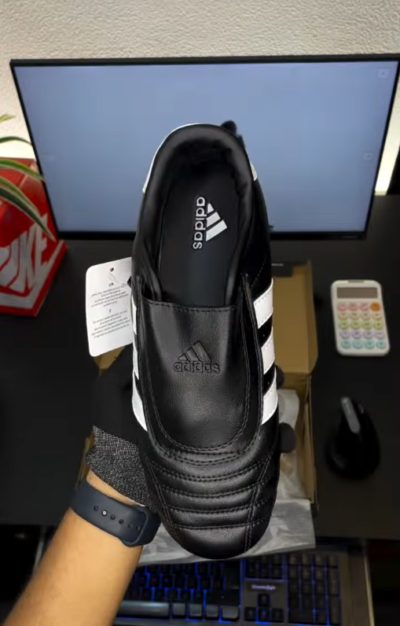 Adidas Taekwondo Slip Ons Black White